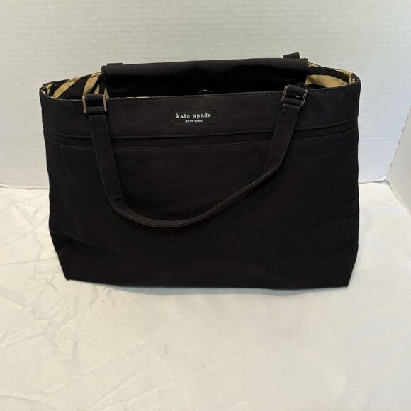 Vintage 90s Y2K Kate Spade Black Silk Original Classic Shoulder Bag Purse - Picture 2 of 6